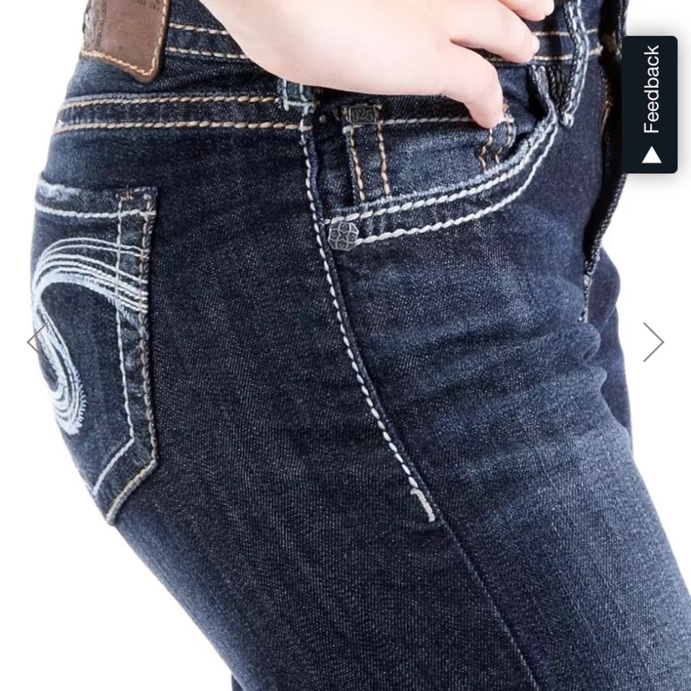 SILVER Natsuki Boot Stretch Jean Darkwash W27/L29 Comfy Denim Jeans RETAIL $85 - Picture 6 of 15